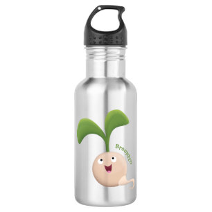 Cute happy seed cartoon illustratie waterfles