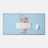 Cute happy shrimp, dessin animé de crevettes (Clavier et souris)