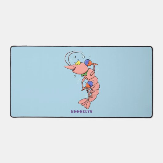 Cute happy shrimp, dessin animé de crevettes (Recto)