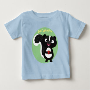 Cute happy skunk cartoon illustratie