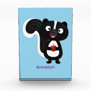 Cute happy skunk cartoon illustratie fotoblokken