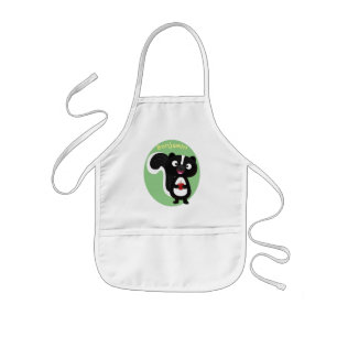 Cute happy skunk cartoon illustratie kinder schort