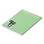 Cute happy skunk cartoon illustratie notitieblok (Gedraaid)