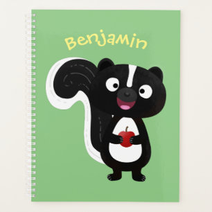 Cute happy skunk cartoon illustratie planner