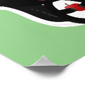 Cute happy skunk cartoon illustratie poster (Hoek)