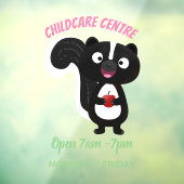 Cute happy skunk cartoon illustratie raamsticker (Vel 3)