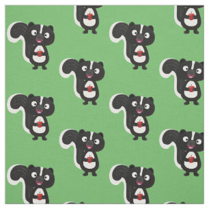 Cute happy skunk cartoon illustratie stof