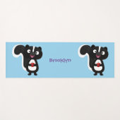 Cute happy skunk cartoon illustratie yogamat (Voorkant (horizontaal))