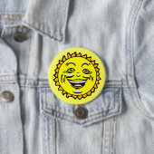 Cute Happy Smiling Sun Ronde Button 7,6 Cm (In situ)