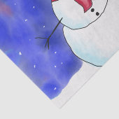 Cute Happy Snowman Illustration Tissuepapier (Detail)