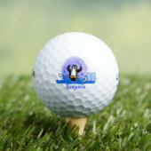 Cute happy springing pinguin cartoon illustratie golfballen (Insitu Shirt)