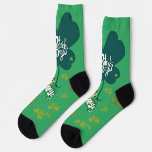 Cute Happy St. Patrick's Day MaJk Turtle Sokken
