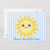 Cute Happy Sun Briefkaart (Voorkant / Achterkant)