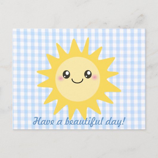 Cute Happy Sun Briefkaart (Voorkant)