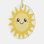 Cute Happy Sun Keramisch Ornament (Rechts)