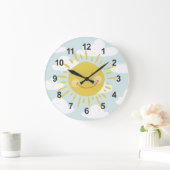 Cute Happy Sun Large Clock Grote Klok (Huis)