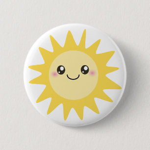 Cute Happy Sun Ronde Button 5,7 Cm