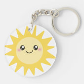 Cute Happy Sun Sleutelhanger (Achterkant)