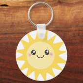 Cute Happy Sun Sleutelhanger (Voorkant)