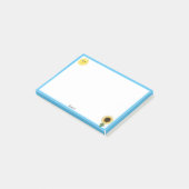 Cute Happy Sun, Sunflower & Light Blue Lijst Post-it® Notes (Schuin)