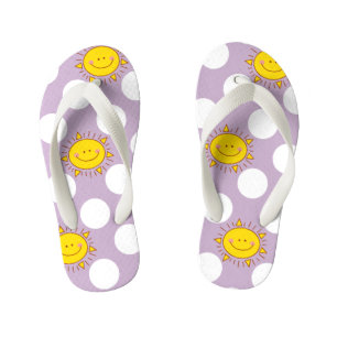Cute Happy Sunshine en Polka Dot Pattern Kinder Teenslippers