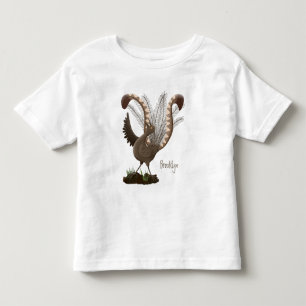 Cute happy superb lyrebird cartoon illustratie kinder shirts