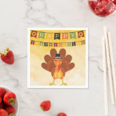 Cute Happy Thanksgiving Turkey Servet (Insitu)