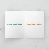 Cute happy tijgerkub cartoon kaart (Binnen)