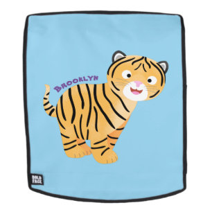 Cute happy tijgerkub cartoon rugtassen
