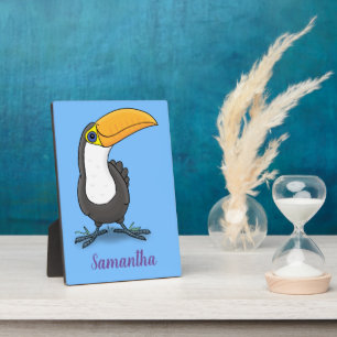 Cute happy toucan cartoon illustratie fotoplaat