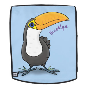Cute happy toucan cartoon illustratie rugtassen
