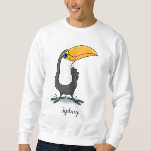 Cute happy toucan cartoon illustratie trui