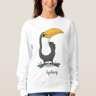 Cute happy toucan cartoon illustratie trui