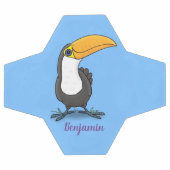 Cute happy toucan cartoon illustratie voetbal (Enkel)