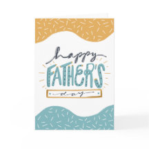 Cute Happy Vaderdag doodle typografie