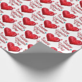 Cute Happy Valentines Day Cadeaupapier (Hoek)