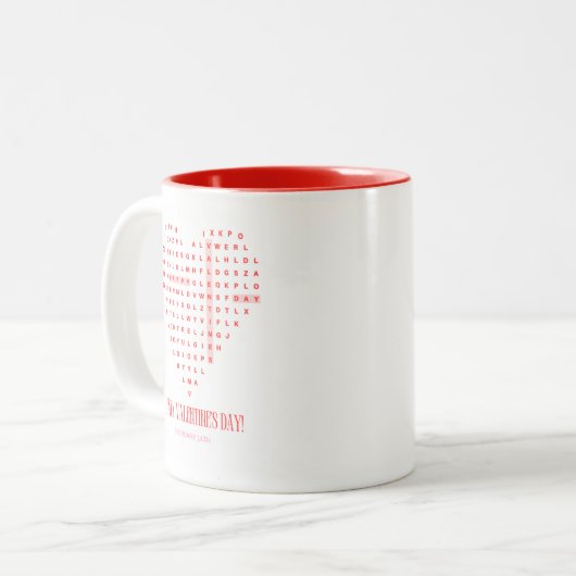 Cute Happy Valentines Day Coffee Mug (Devant gauche)