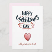 Cute Happy Valentines Day Feestdagenkaart (Voorkant / Achterkant)