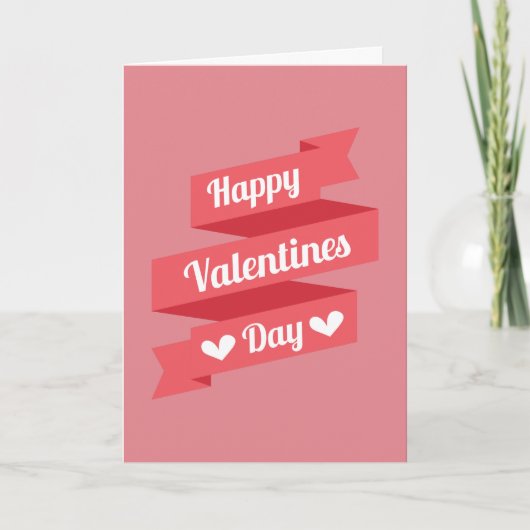 Cute Happy Valentines Day Text Design Feestdagen Kaart (Voorkant)