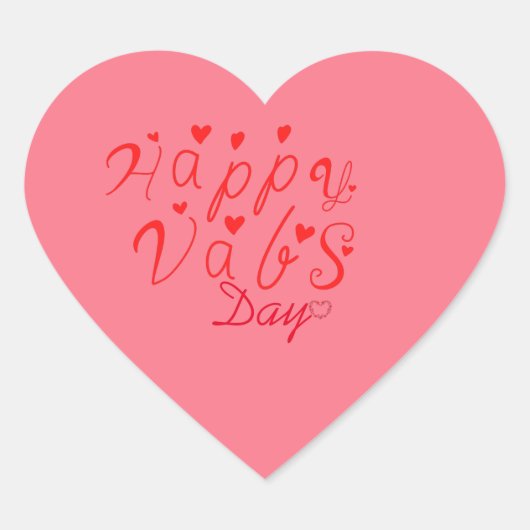 Cute Happy Val's Day Sticker (Voorkant)