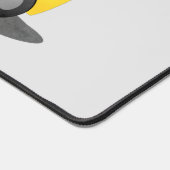 Cute happy yellow school bus cartoon bureaumat (Hoek)