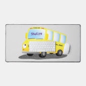 Cute happy yellow school bus cartoon bureaumat (Keyboard & Muis)