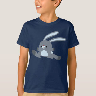 Cute Hardloop Cartoon Konijn Kinderen T-shirt