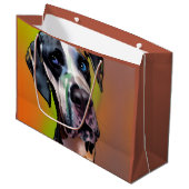 Cute Harlequin Great Dane Groot Cadeauzakje (Voorkant Gekanteld)