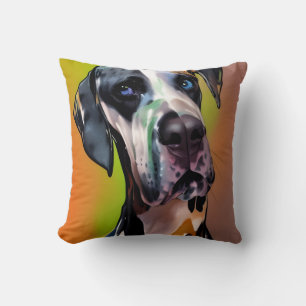 Cute Harlequin Great Dane Kussen