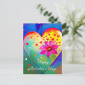 Cute hart en valentijn briefkaart (Staand voorkant)