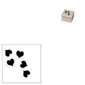 Cute harten 	rubberstempel (Gestempeld)