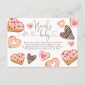 Cute harten valentijn donuteert boeken voor baby informatiekaartje (Voorkant)