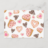 Cute harten valentijn donuteert boeken voor baby informatiekaartje (Achterkant)