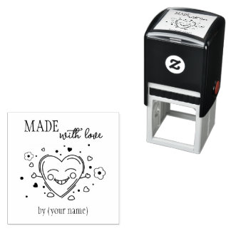 Cute hartmade with Love Zelfinktende Stempel
